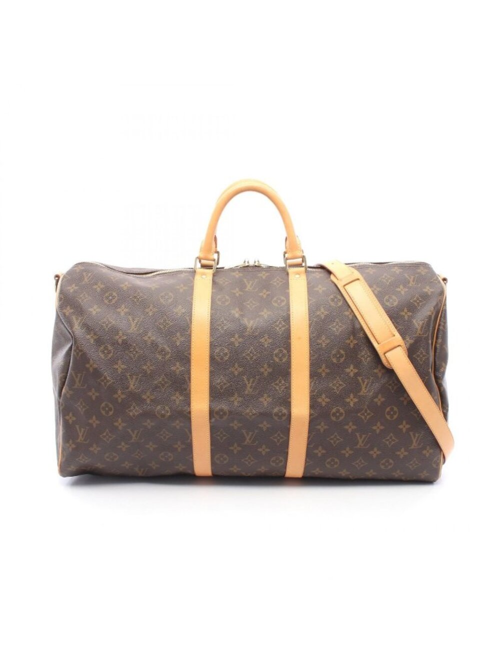 Louis Vuitton Boston Bag Keepall 55 2-Way Canvas Leather Bandouliere 55 - Picture 1 of 11